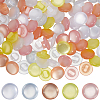 150Pcs 5 Colors Flat Round Resin Buttons BUTT-CY0001-24-1