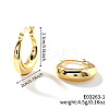 Trendy Geometric Brass Hoop Earrings QP8265-5-1