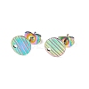 Ion Plating(IP) 304 Stainless Steel Ear Stud Findings STAS-O119-17A-M-2
