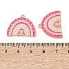 Breast Cancer Awareness Ribbon Zinc Alloy Enamel Pendants ENAM-I079-02G-11-3