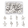 Elecrelive 32pcs 8 Style Rack Plating Alloy Pendants FIND-EL0001-04-1