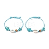 Adjustable Waxed Cotton Cord Braided Bracelets BJEW-JB04083-5