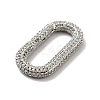 Brass Micro Pave Clear Cubic Zirconia Spring Gate Rings KK-G414-06P-2