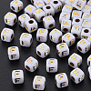 Opaque White Acrylic Beads MACR-Q242-010F-1