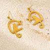 304 Stainless Steel Stud Dangle Earrings WG8A128-01-4