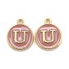 Golden Plated Alloy Enamel Charms ENAM-S118-07U-1