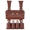 Rectangle PU Leather Medieval Waist Belt Bag with Belt and 4 Glass Potion Bottles AJEW-WH0752-296B-1