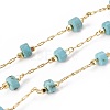 Handmade Synthetic Turquoise Beaded Chains CHC-E019-02A-1
