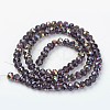 Electroplate Transparent Glass Beads Strands EGLA-A034-T8mm-R17-2