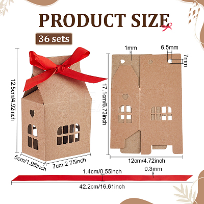 House Shaped Paper Gift Boxes ABAG-WH0040-41A-1
