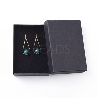 Natural Apatite Dangle Earrings EJEW-JE03595-05-1