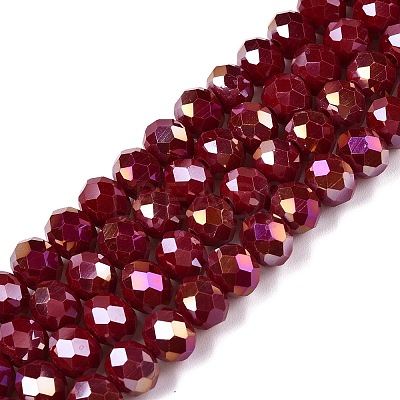 Electroplate Glass Beads Strands LS-EGLA-A044-P8mm-B02-1