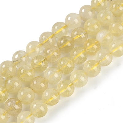 Natural Lemon Quartz(Heated) Beads Strands G-H062-A01-02-1