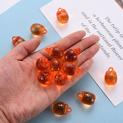 Autumn Theme Transparent Acrylic Pendants TACR-T024-04B-921-1