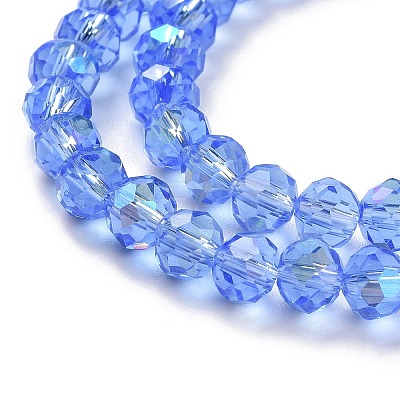 Electroplate Glass Beads Strands X1-EGLA-A034-T8mm-L04-1