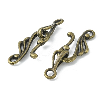 Tibetan Style Hook and Eye Clasps MLF1157Y-NF-1