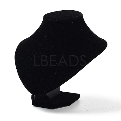 Bust Plastic Covered with Velvet Necklace Display Stands NDIS-L006-01B-1
