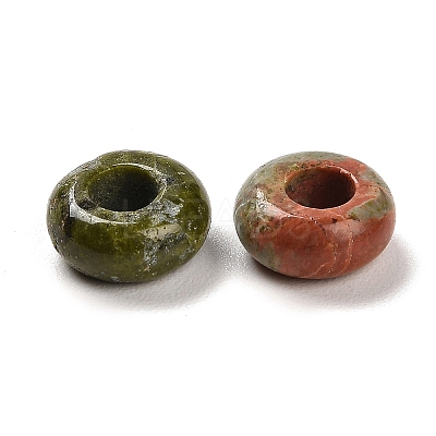 Natural Unakite European Beads G-R488-02M-1