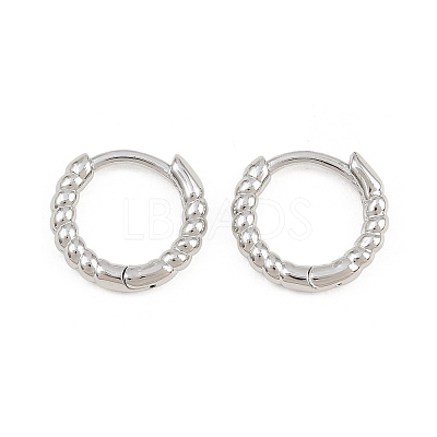 Brass Huggie Hoop Earrings KK-CBA8324-18D-P-1