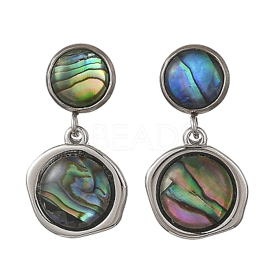 304 Stainless Steel Dangle Stud Earring for Women EJEW-JE07351-1