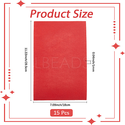 15Pcs Felt Non Woven Fabric DIY-SP0003-93O-1