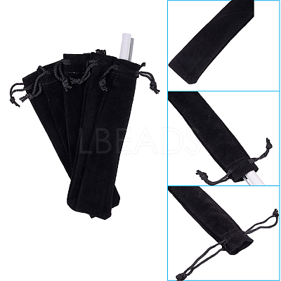 Rectangle Velvet Pouches LS-TP-WH0005-01-1