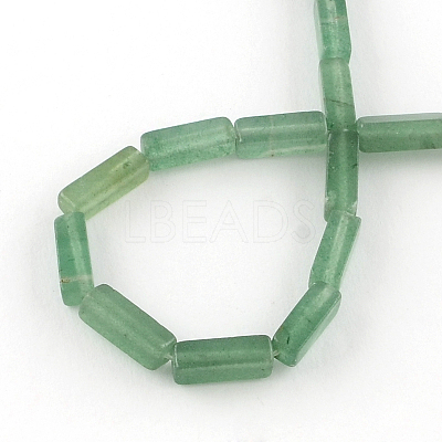 Cuboid Natural Green Aventurine Gemstone Bead Strands X-G-R299-10-1