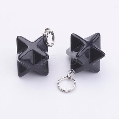 Natural & Synthetic Mixed Stone Pendants G-E398-02A-1