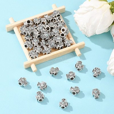 Alloy Rhinestones European Beads PALLOY-Q313-10A-1