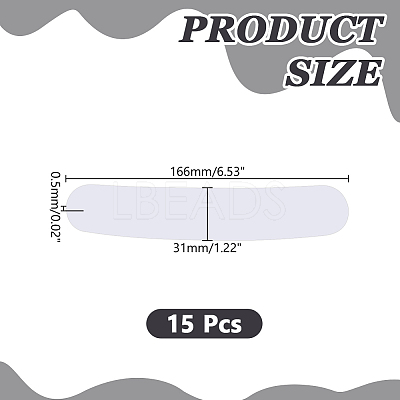 Plastic Collar Stays for Men's Dress Shirts AJEW-HY0003-21A-1