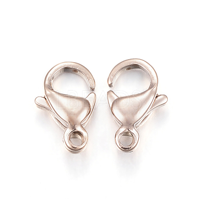Ion Plating(IP) 304 Stainless Steel Lobster Claw Clasps X-STAS-H353-B-02RG-1