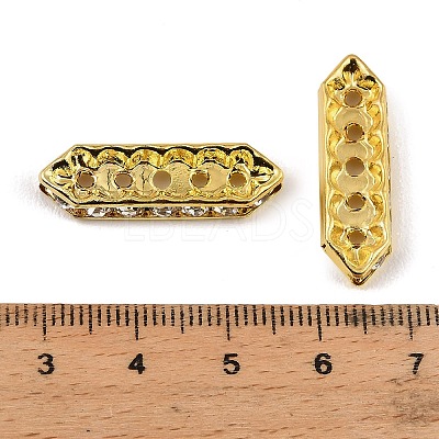 Brass Crystal Rhinestone Spacer Bars RB-T019-01D-G-1