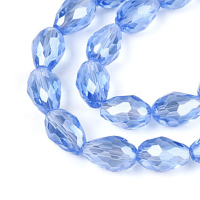 Electroplate Glass Beads Strands LS-EGLA-R008-11x8mm-6-1
