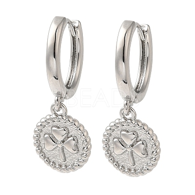 Rack Plating Brass Hoop Earrings EJEW-B062-41P-1