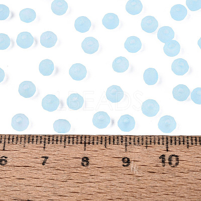 FGB Frosted Transparent Glass Seed Beads SEED-N013-04A-11-1