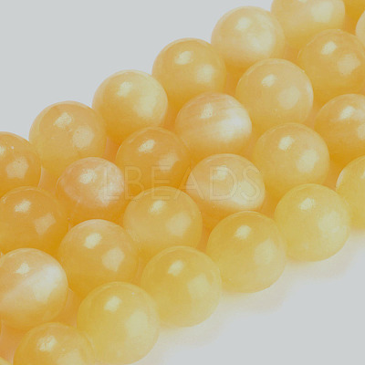 Natural Topaz Jade Beads Strands G-E266-11A-8mm-1