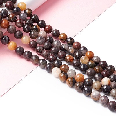 Natural Brecciated Jasper Beads Strands G-M381-01A-1