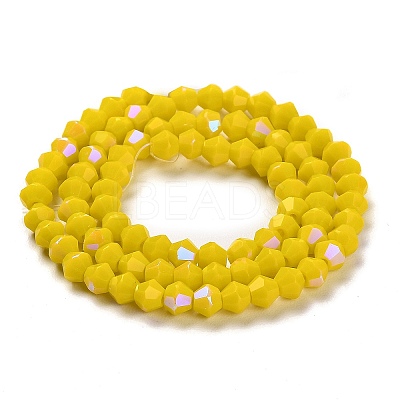 Opaque Solid Color Imitation Jade Glass Beads Strands GLAA-F029-P4mm-D05-1