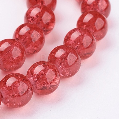 Crackle Glass Beads Strands X-CCG-Q001-10mm-13-1