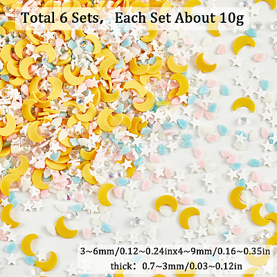 Handmade Polymer Clay Sprinkles Mix CLAY-SC0001-98A-1