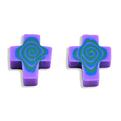 Handmade Polymer Clay Beads CLAY-T020-30B-1