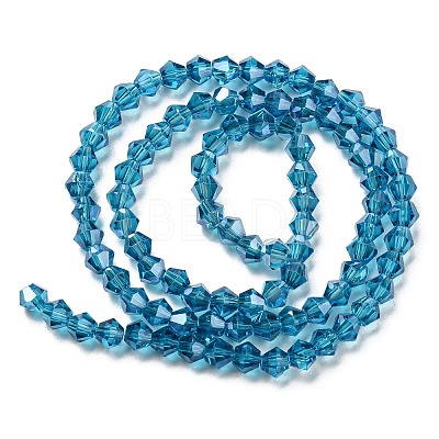 Transparent Electroplate Glass Beads Strands EGLA-A039-T3mm-A01-1