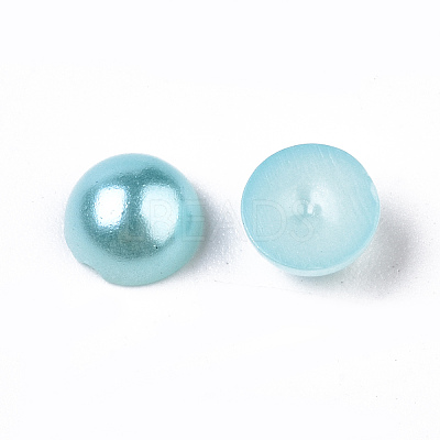 ABS Plastic Imitation Pearl Cabochons SACR-S738-6mm-Z19-1