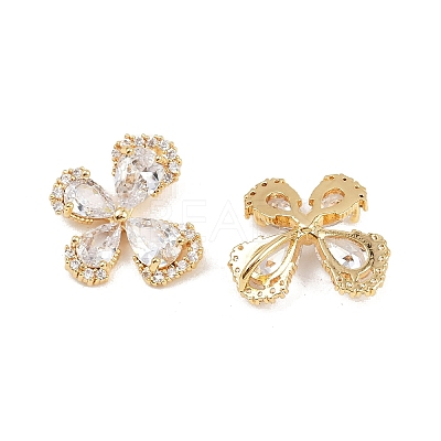 Brass Micro Pave Cubic Zirconia Pendants KK-H078-26G-1