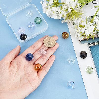 14Pcs 7 Colors Blown Glass Wishing Bottle Bubble Vial GLAA-NB0001-45-1