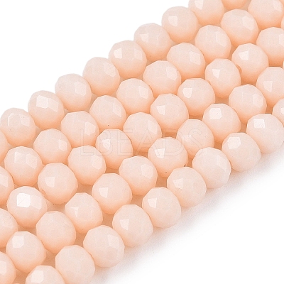 Opaque Solid Color Imitation Jade Glass Beads Strands EGLA-A044-P4mm-D05-1
