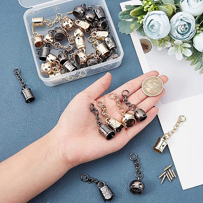 32Pcs 8 Style Alloy Curb Chain Extender FIND-WR0003-33-1