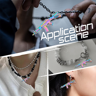 Rainbow Color Alloy Pendants FIND-DC0001-34-1