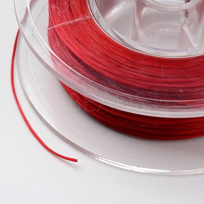 Japanese Eco-Friendly Dyed Flat Elastic Crystal String EW-F005-0.6mm-07-1