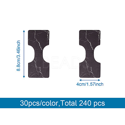 240Pcs 8 Colors Paper Necklace Display Cards CDIS-TA0001-14-1